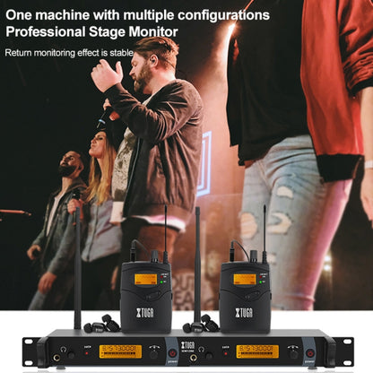 XTUGA IEM1200 Wireless Transmitter Stage Singer Ear Monitor System (UK Plug) - Microphone by XTUGA | Online Shopping UK | buy2fix