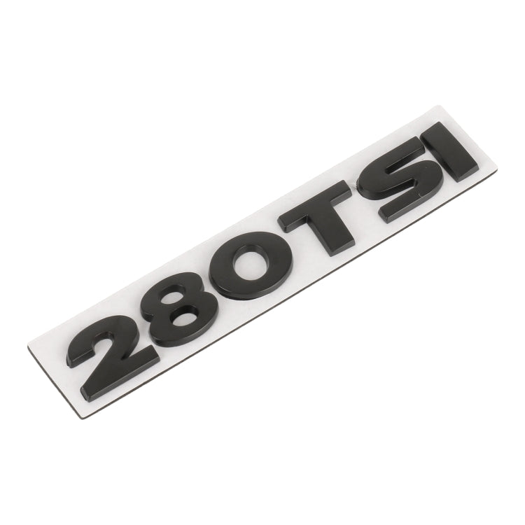Car 280TSI Pattern 3D Metal Personalized Decorative Stickers, Size: 11.5x2.5x0.5cm (Black) - 3D Metal Sticker by buy2fix | Online Shopping UK | buy2fix
