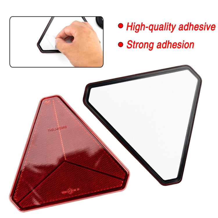 Trucks Trailers RV Triangular Red Reflector - Reflective Material by buy2fix | Online Shopping UK | buy2fix