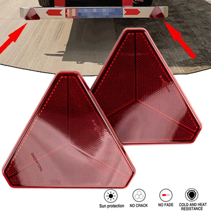 Trucks Trailers RV Triangular Red Reflector - Reflective Material by buy2fix | Online Shopping UK | buy2fix