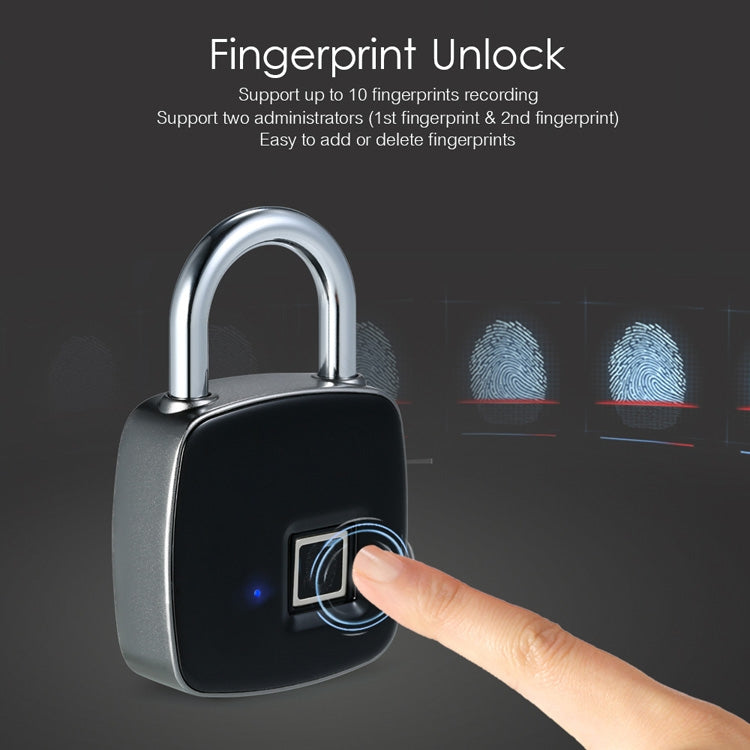 Anytek P3+ Against Theft Non-password Electrically Intelligent Fingerprint Padlock, Support APP Unlock - Padlocks by Anytek | Online Shopping UK | buy2fix