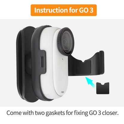 For Insta360 GO3 / GO 3S Sunnylife Baseball Hat Clip Mount Baseball Cap Clamp Quick Release Mount Camera POV Vlog Holder (Black) - Mount & Holder by Sunnylife | Online Shopping UK | buy2fix