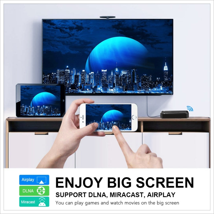 X96Q HD 4K Smart TV Box without Wall Mount, 4GB+64GB, Android 10.0, Allwinner H313 Quad Core ARM Cortex A53 , Support TF Card, HDMI, RJ45, AV, USB x 2 (US Plug) - Allwinner H3 by buy2fix | Online Shopping UK | buy2fix