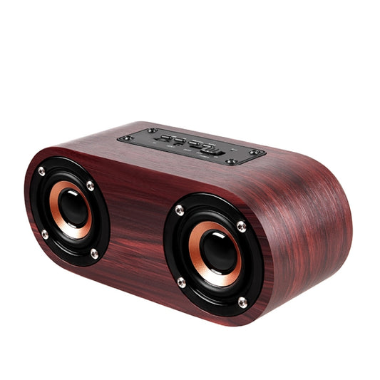 Q8 Bluetooth 4.2 Classic Wooden Double Horns Bluetooth Speaker(Walnut Texture) - Desktop Speaker by buy2fix | Online Shopping UK | buy2fix