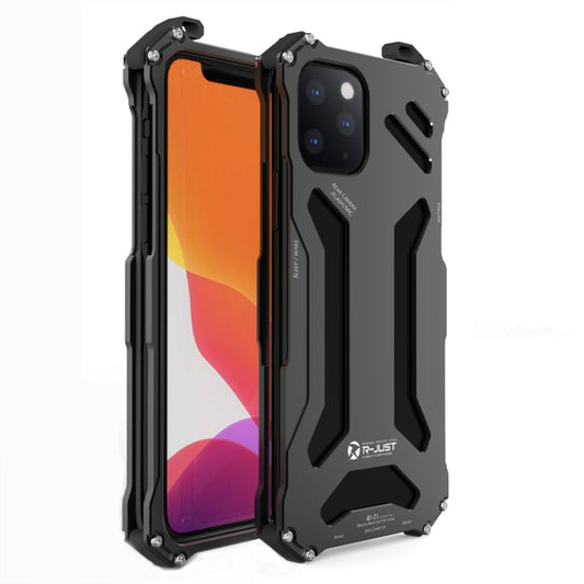 For iPhone 11 Pro R-JUST Shockproof Dustproof Armor Metal Protective Case(Black) - iPhone 11 Pro Cases by R-JUST | Online Shopping UK | buy2fix