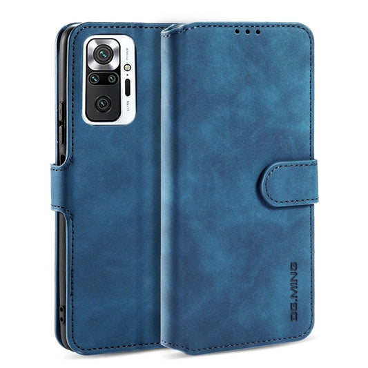 For Xiaomi Redmi Note 10 Pro DG.MING Retro Oil Side Horizontal Flip Leather Case with Holder & Card Slots & Wallet(Blue) - Xiaomi Cases by DG.MING | Online Shopping UK | buy2fix