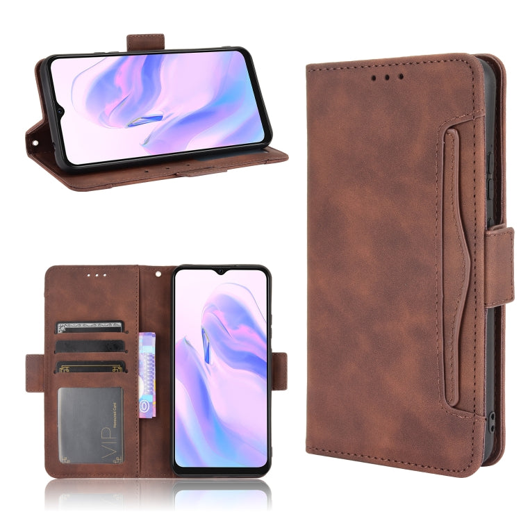 For Blackview A70 (2021) Skin Feel Calf Pattern Horizontal Flip Leather Case with Holder & Card Slots & Photo Frame(Brown) - More Brand by buy2fix | Online Shopping UK | buy2fix