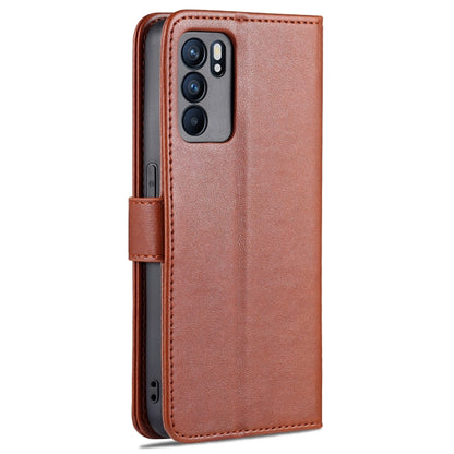 For OPPO Reno6 / Reno6 Pro 5G AZNS Sheepskin Texture Horizontal Flip Leather Case with Holder & Card Slots & Wallet(Brown) - OPPO Cases by AZNS | Online Shopping UK | buy2fix