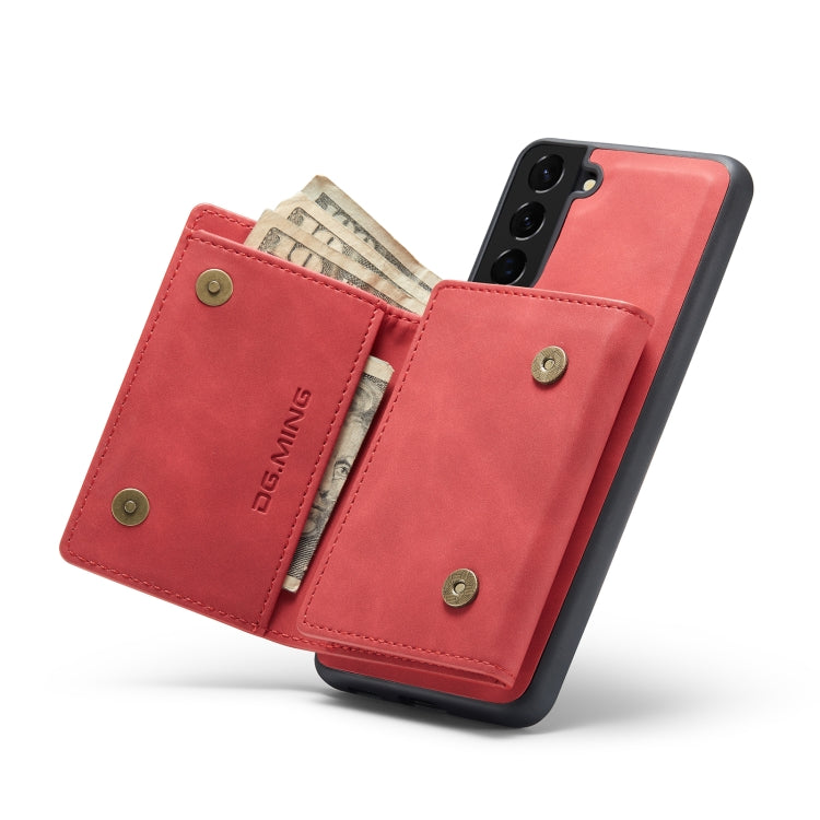 For Samsung Galaxy S21+ DG.MING M1 Series 3-Fold Multi Card Wallet  Back Cover Shockproof Case with Holder Function(Red) - Galaxy Phone Cases by DG.MING | Online Shopping UK | buy2fix