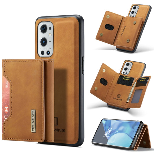 For OnePlus 9 Pro DG.MING M2 Series 3-Fold Multi Card Bag Back Cover Shockproof Case with Wallet & Holder Function(Brown) - OnePlus Cases by DG.MING | Online Shopping UK | buy2fix