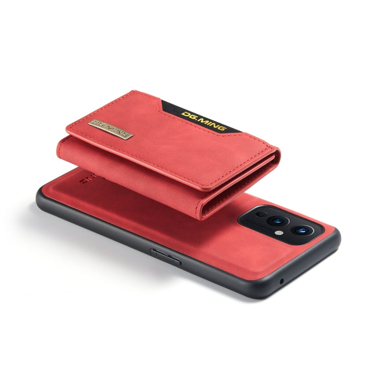 For OnePlus 9 (EU/NA) DG.MING M2 Series 3-Fold Multi Card Bag Back Cover Shockproof Case with Wallet & Holder Function(Red) - OnePlus Cases by DG.MING | Online Shopping UK | buy2fix