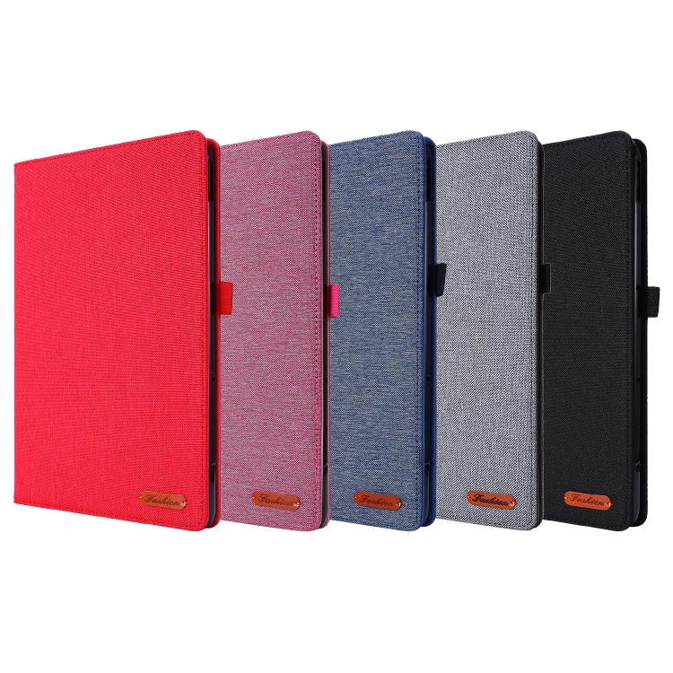 For Huawei MatePad 11 2021 Fabric Texture Horizontal Flip TPU Leather Case with Holder(Red Wine) - Huawei by buy2fix | Online Shopping UK | buy2fix