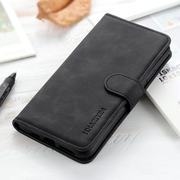 For OnePlus Nord 2 5G KHAZNEH Retro Texture PU + TPU Horizontal Flip Leather Case with Holder & Card Slots & Wallet(Black) - OnePlus Cases by buy2fix | Online Shopping UK | buy2fix