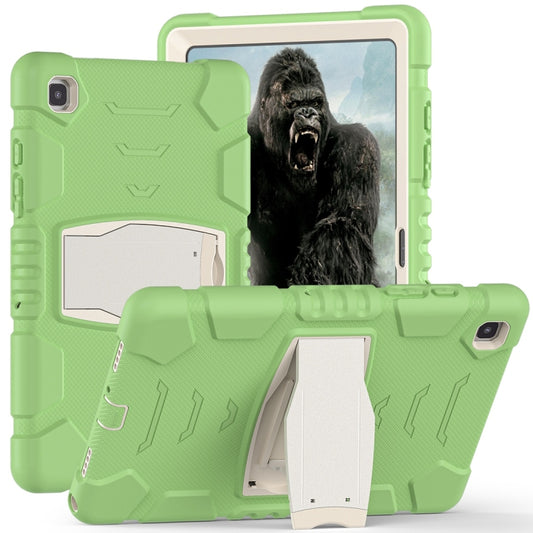 For Samsung Galaxy Tab A7 T500 3-Layer Protection Screen Frame + PC + Silicone Shockproof Combination Case with Holder(Matcha Green) - Other Galaxy Tab PC by buy2fix | Online Shopping UK | buy2fix