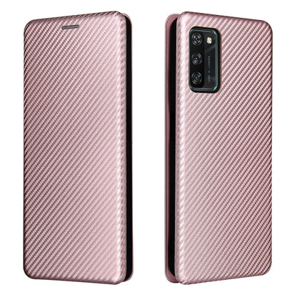 For Blackview A100 Carbon Fiber Texture Horizontal Flip TPU + PC + PU Leather Case with Card Slot(Pink) - More Brand by buy2fix | Online Shopping UK | buy2fix