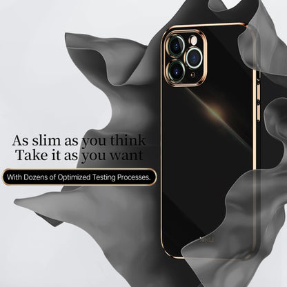 For iPhone 11 Pro Max XINLI Straight 6D Plating Gold Edge TPU Shockproof Case (Mint Green) - iPhone 11 Pro Max Cases by XINLI | Online Shopping UK | buy2fix