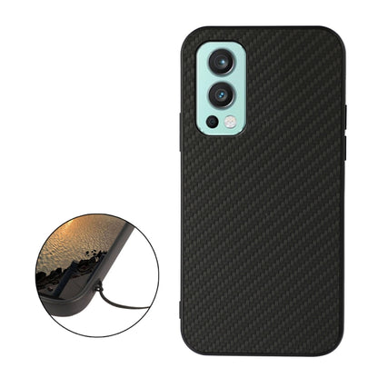 For OnePlus Nord 2 5G Carbon Fiber Skin PU + PC + TPU Shockprof Protective Case(Black) - OnePlus Cases by buy2fix | Online Shopping UK | buy2fix