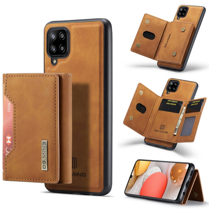 For Samsung Galaxy A42 5G DG.MING M2 Series 3-Fold Multi Card Bag Back Cover Shockproof Case with Wallet & Holder Function(Brown) - Galaxy Phone Cases by DG.MING | Online Shopping UK | buy2fix