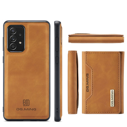 For Samsung Galaxy A52 5G / 4G DG.MING M2 Series 3-Fold Multi Card Bag + Back Cover Shockproof Case with Wallet & Holder Function(Brown) - Galaxy Phone Cases by DG.MING | Online Shopping UK | buy2fix