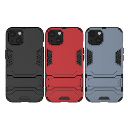 For iPhone 13 PC + TPU Shockproof Protective Case with Invisible Holder(Red) - iPhone 13 Cases by buy2fix | Online Shopping UK | buy2fix