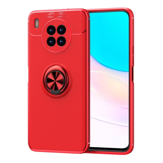 For Huawei nova 8i Metal Ring Holder 360 Degree Rotating TPU Case(Red) - Huawei Cases by buy2fix | Online Shopping UK | buy2fix