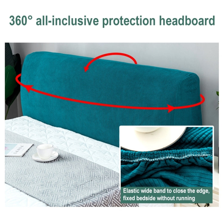 Polar Fleece Elastic Full Covered Headboard Dust Cover, Size:200cm(Light Gray) - Dust Covers by buy2fix | Online Shopping UK | buy2fix