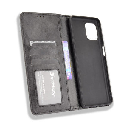 For Motorola Edge 20 Lite Magnetic Buckle Retro Crazy Horse Texture Horizontal Flip Leather Case with Holder & Card Slots & Photo Frame(Black) - Motorola Cases by buy2fix | Online Shopping UK | buy2fix