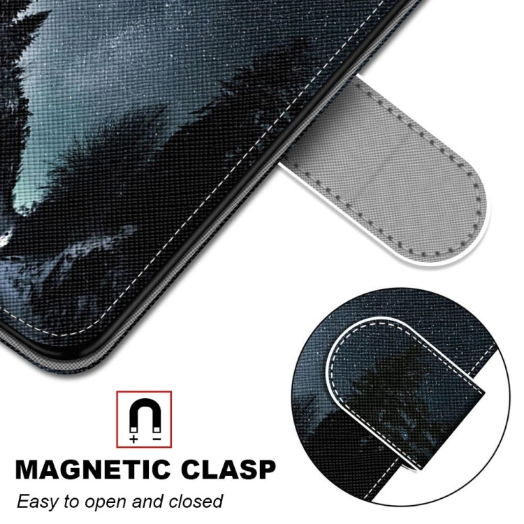 For iPhone 13 Coloured Drawing Cross Texture Horizontal Flip PU Leather Case with Holder & Card Slots & Wallet & Lanyard(Mountain Road Starry Sky) - iPhone 13 Cases by buy2fix | Online Shopping UK | buy2fix