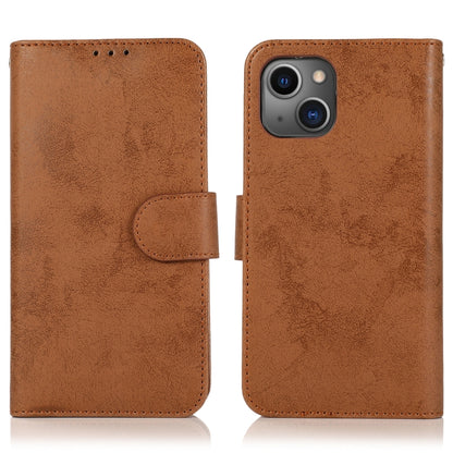 For iPhone 13 mini Retro 2 in 1 Detachable Horizontal Flip Leather Case with Card Slots & Wallet For  iPhone 13 Mini(Brown) - iPhone 13 mini Cases by buy2fix | Online Shopping UK | buy2fix