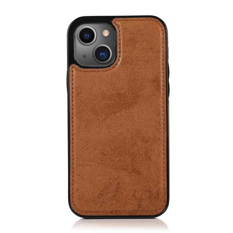 For iPhone 13 mini Retro 2 in 1 Detachable Horizontal Flip Leather Case with Card Slots & Wallet For  iPhone 13 Mini(Brown) - iPhone 13 mini Cases by buy2fix | Online Shopping UK | buy2fix