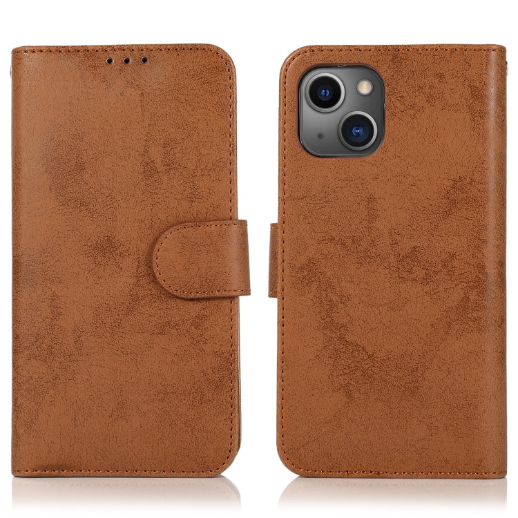 For iPhone 13 Pro Retro 2 in 1 Detachable Horizontal Flip Leather Case with Card Slots & Wallet (Brown) - iPhone 13 Pro Cases by buy2fix | Online Shopping UK | buy2fix