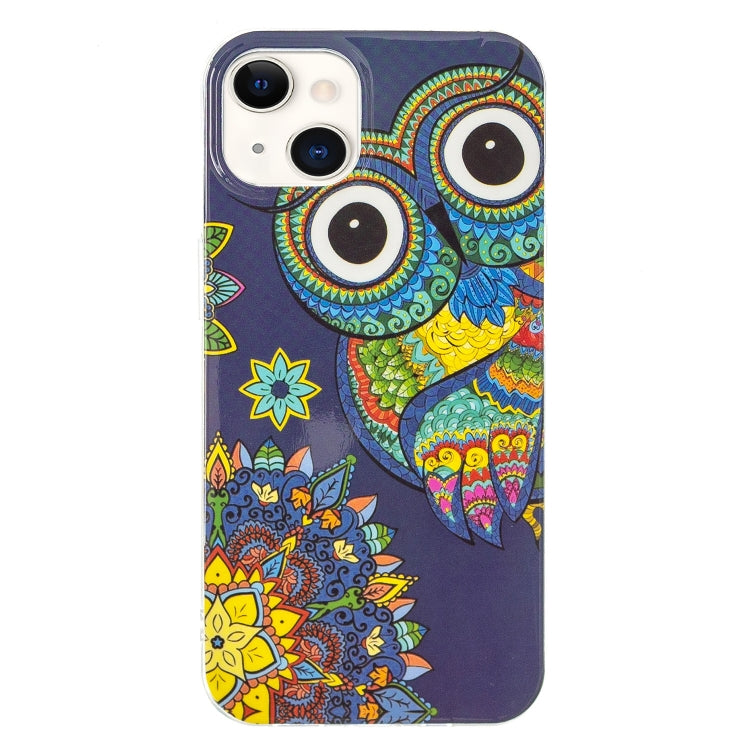 For iPhone 13 mini Luminous TPU Soft Protective Case (Blue Owl) - iPhone 13 mini Cases by buy2fix | Online Shopping UK | buy2fix