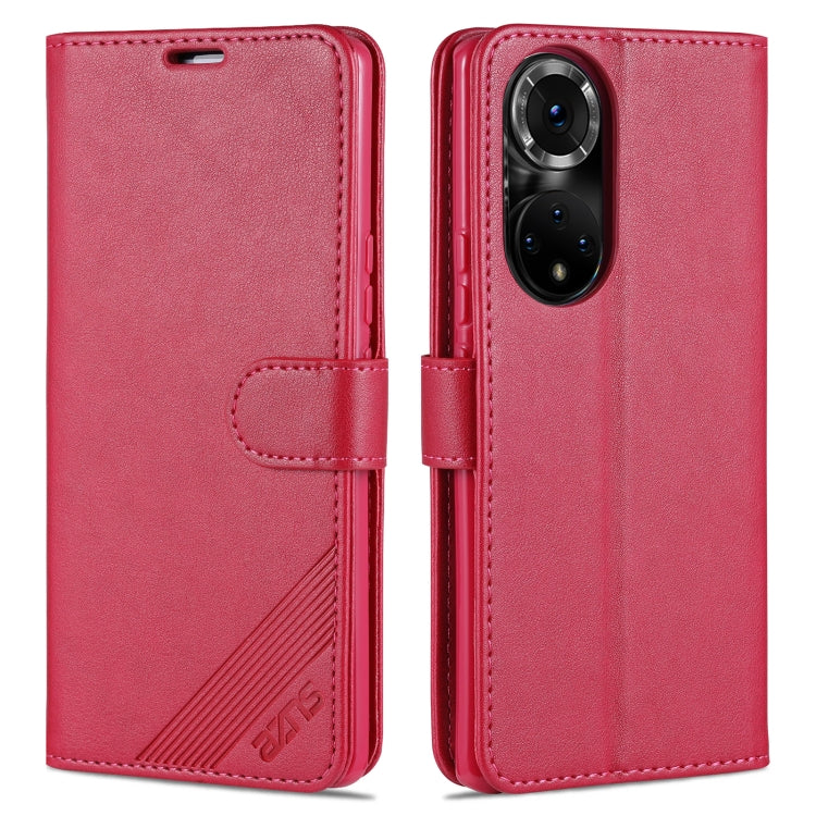 AZNS Sheepskin Texture Horizontal Flip Leather Case with Holder & Card Slots & Wallet For Honor 50 Pro(Red) - Honor Cases by AZNS | Online Shopping UK | buy2fix