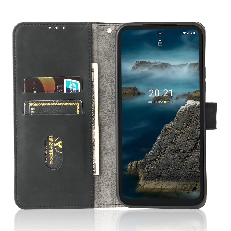 Solid Color Skin Feel Magnetic Buckle Horizontal Flip Calf Texture PU Leather Case with Holder & Card Slots & Wallet For Nokia XR20(Black) - Nokia Cases by buy2fix | Online Shopping UK | buy2fix