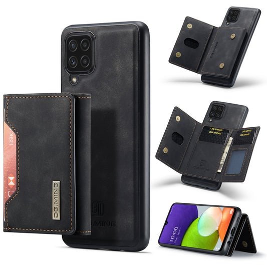 DG.MING M2 Series 3-Fold Multi Card Bag Back Cover Shockproof Case with Wallet & Holder Function For Samsung Galaxy A22 4G(Black) - Galaxy Phone Cases by DG.MING | Online Shopping UK | buy2fix