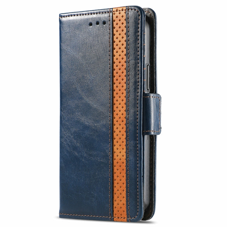 For Xiaomi Redmi 10 CaseNeo Business Splicing Dual Magnetic Buckle Horizontal Flip PU Leather Case with Holder & Card Slots & Wallet(Blue) - Xiaomi Cases by buy2fix | Online Shopping UK | buy2fix