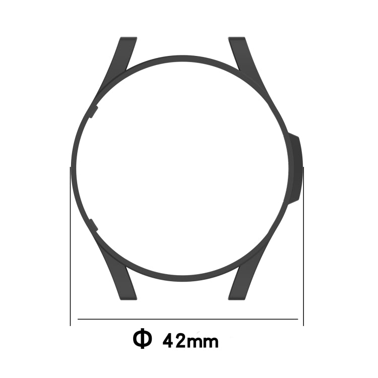 For Samsung Galaxy Watch4 Classic 42mm Half Coverage Hollowed PC Protective Case(Transparent White) - Watch Cases by buy2fix | Online Shopping UK | buy2fix