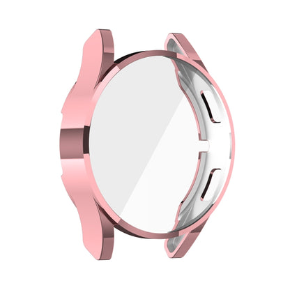 For Samung Galaxy Watch4 44mm Full Coverage TPU Electroplating Protective Case Cover(Pink) - Watch Cases by buy2fix | Online Shopping UK | buy2fix