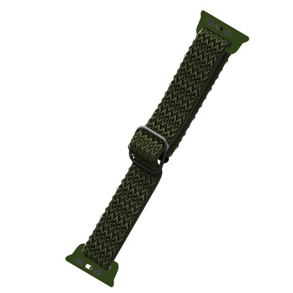 Adjustable Rhombic Texture Elastic Watch Band For Apple Watch Ultra 49mm&Watch Ultra 2 49mm / Series 9&8&7 45mm / SE 3&SE 2&6&SE&5&4 44mm / 3&2&1 42mm(Green) - Watch Bands by buy2fix | Online Shopping UK | buy2fix