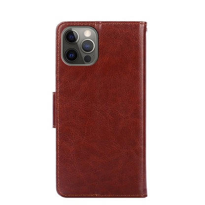 For iPhone 13 Pro Crystal Texture Horizontal Flip Leather Case with Holder & Card Slots & Wallet (Brown) - iPhone 13 Pro Cases by buy2fix | Online Shopping UK | buy2fix