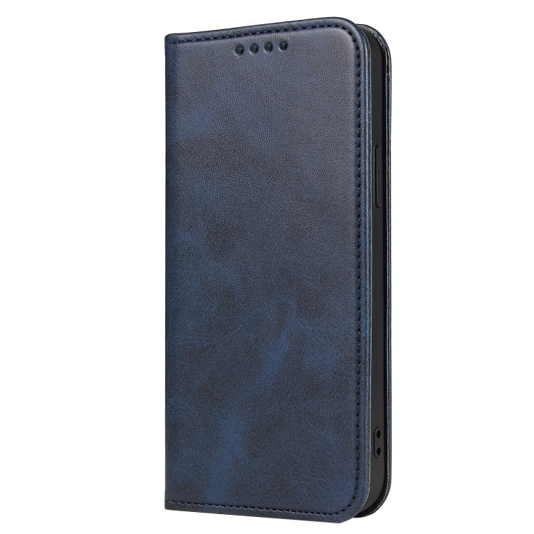 For iPhone 13 Pro Max Calf Texture Magnetic Horizontal Flip Leather Case with Holder & Card Slots & Wallet (Blue) - iPhone 13 Pro Max Cases by buy2fix | Online Shopping UK | buy2fix