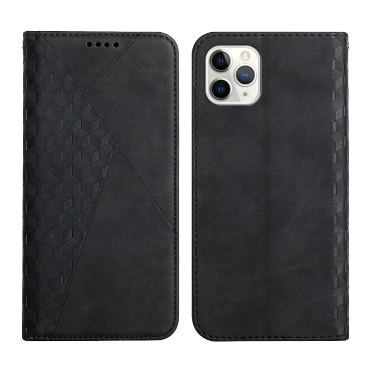 For iPhone 11 Pro Diamond Pattern Splicing Skin Feel Magnetic Horizontal Flip Leather Case with Card Slots & Holder & Wallet (Black) - iPhone 11 Pro Cases by buy2fix | Online Shopping UK | buy2fix