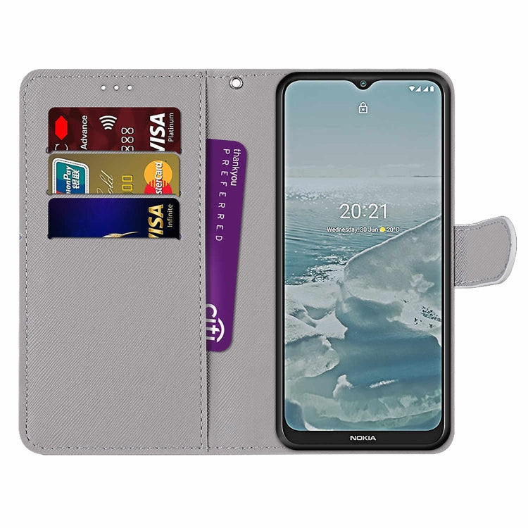 For Nokia G20 / G10 / 6.3 Coloured Drawing Cross Texture Horizontal Flip PU Leather Case with Holder & Card Slots & Wallet & Lanyard(Gradient Colorful Flower) - Nokia Cases by buy2fix | Online Shopping UK | buy2fix