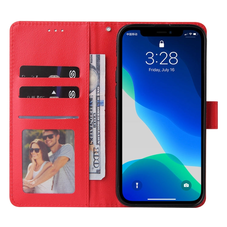 For iPhone 13 Pro Max Multifunctional Horizontal Flip Leather Case, with Three Card Slot & Holder & Photo Frame & Lanyard (Red) - iPhone 13 Pro Max Cases by buy2fix | Online Shopping UK | buy2fix