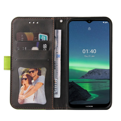 For Nokia 1.4 Business Stitching-Color Horizontal Flip PU Leather Case with Holder & Card Slots & Photo Frame(Green) - Nokia Cases by buy2fix | Online Shopping UK | buy2fix