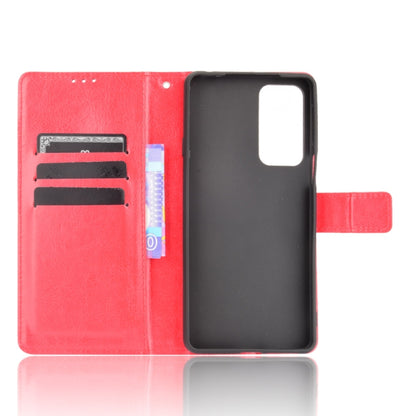 For Motorola Edge 20 Crazy Horse Texture Horizontal Flip Leather Case with Holder & Card Slots & Lanyard(Red) - Motorola Cases by buy2fix | Online Shopping UK | buy2fix