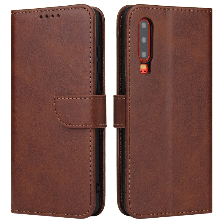 For Huawei P30 Calf Texture Buckle Horizontal Flip Leather Case with Holder & Card Slots & Wallet(Brown) - Huawei Cases by buy2fix | Online Shopping UK | buy2fix