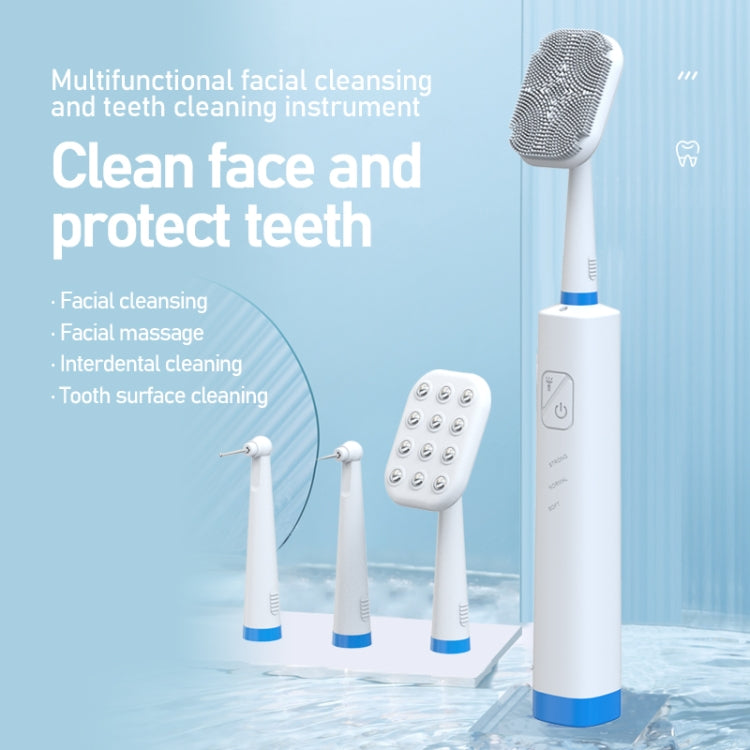 LSHOW YJK108 Multi-function Facial Cleansingand Teeth Cleaning Instrument with LED Auxiliary Light(Black) - Oral Irrigators by LSHOW | Online Shopping UK | buy2fix