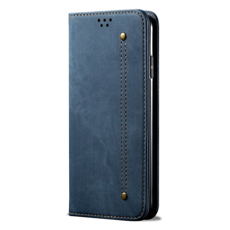 For Xiaomi Mi CC9 / Mi 9 Lite Denim Texture Casual Style Horizontal Flip Leather Case with Holder & Card Slots & Wallet(Blue) - Xiaomi Cases by buy2fix | Online Shopping UK | buy2fix