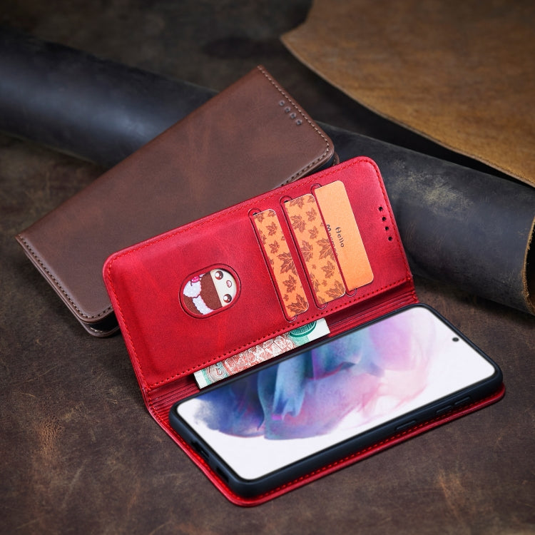 For Xiaomi Redmi 9C Calf Texture Magnetic Horizontal Flip Leather Case with Holder & Card Slots & Wallet(Red) - Xiaomi Cases by buy2fix | Online Shopping UK | buy2fix